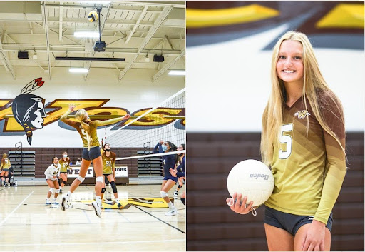 Fiercely spiking the volleyball, opposite Abby Witzansky (11) gives Vistamar’s Girls’ Volleyball team a run for their money. Witzansky is a worthy opponent this volleyball season with 160 kills in 10 games. She said the best part about volleyball is “how fast the game is,” and that she loves “competition and winning.” 