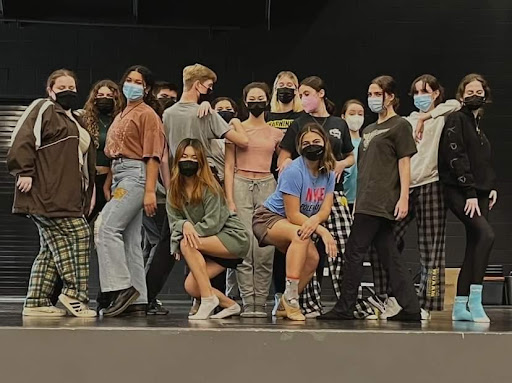 Part of the Chicago crew starts their dance rehearsals. With a great opportunity for all to showcase their artistic skills, the musical has a lot to offer for both performers and viewers. Photo courtesy of Brandon Howard (11).