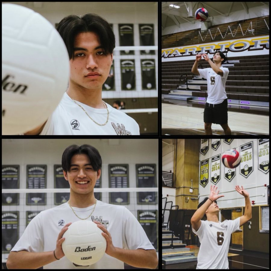Caden Mitchell (11) preparing for upcoming volleyball games. Mitchell is competitive and dedicated to his sport. He said the thing he most enjoys about volleyball is getting to play with his best friends. 
