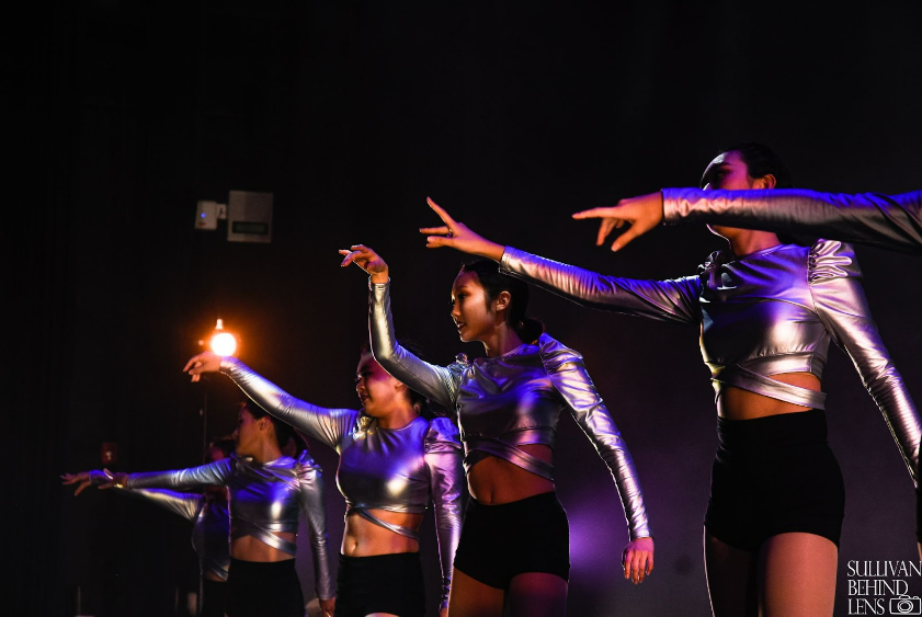 Evoking vibes straight out of a superhero comic book, the Advanced dance team kicked off the show after intermission with their “Kick It” routine.   
