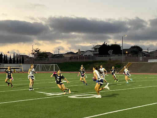 West High intercepts Santa Monica from scoring. Both teams were equally experienced, which – as Amaya Sanles (12) pointed out – “made it a perfect first game for West.”