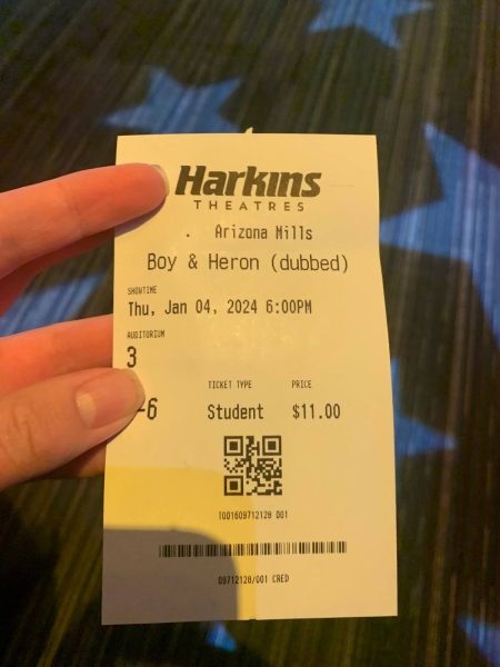 The movie stub of The Boy and the Heron. Acclaimed director Hayao Miyazaki came out of retirement to make this movie, but was it any good?