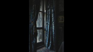 Blue curtains: They could represent a character’s closed-off personality as a result of their depression and sadness. The character's act of closing the curtains and wincing at the sunlight could represent their unwillingness to accept help from others and their unhealthy habit of stewing in their own misery. Or they could just be blue curtains. Who knows.