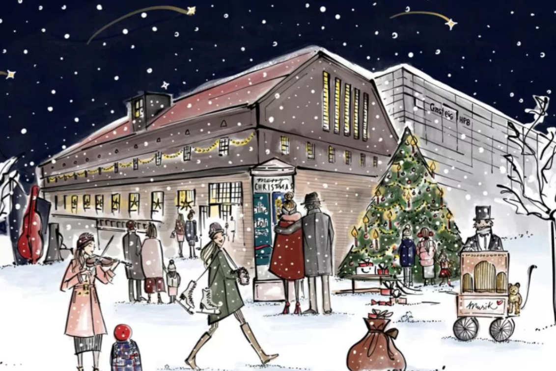 Christmas comes alive when illustrated as a winter wonderland: Families don cloaks, boots, and beanies as they head outdoors to embrace the snowy weather. Snowflakes fall from the sky as children twirl in delight, and couples share warm smiles amidst Christmas carols, enchanting pine trees, and lavishly decorated homes. 
