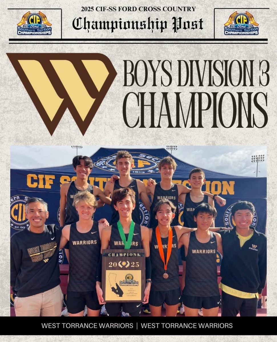 West High’s Boys’ Cross Country team expresses immense pride for their victorious performance at CIF Finals as they pose with their awards. This moment highlighted another key achievement and a memory to cherish in their future cross country seasons.