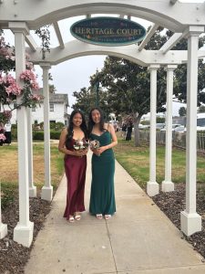 Maya Nawachi (right) and Tyra Bernadette De Silva (left) celebrate a magical evening in junior prom. Nawachi shared that her friends, the stunning venue, and getting ready together "helped make the night truly unforgettable."